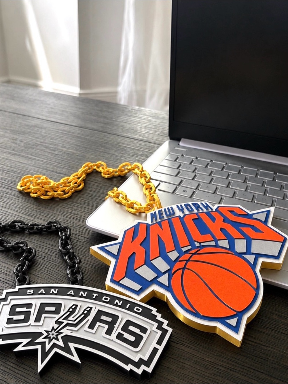 NBA Team Hype Chain Necklace | Custom Basketball Fan Chain | Game Day Acc.